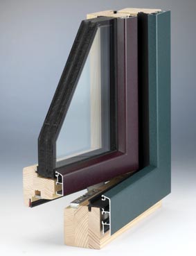 Holz-Aluminimum-Fenster mit wohnlichem Komfort und  widerstandsfhiger Aluminiumauenschale